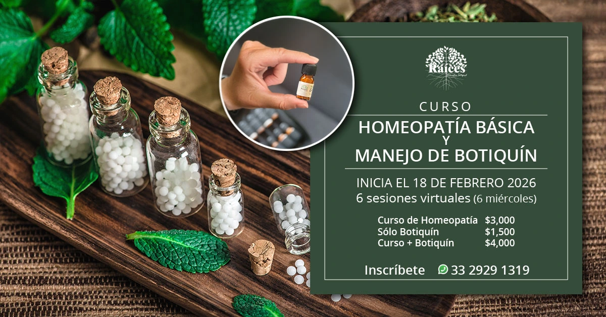 Curso: Homeopatía Básica y Manejo de Botiquín. Inicia el 18 de febrero de 2026.